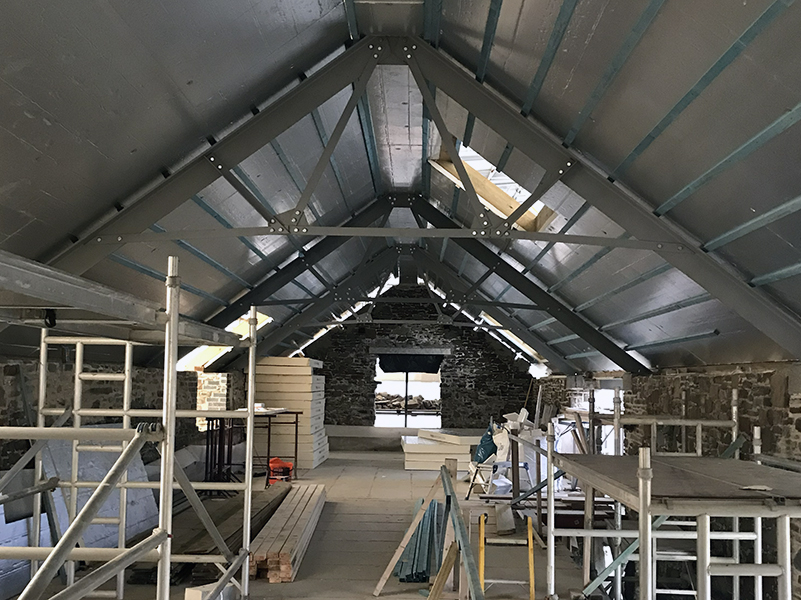 Heritage building work in progress in Bude cornwall